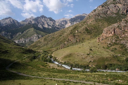 吉尔吉斯斯坦的山脉。