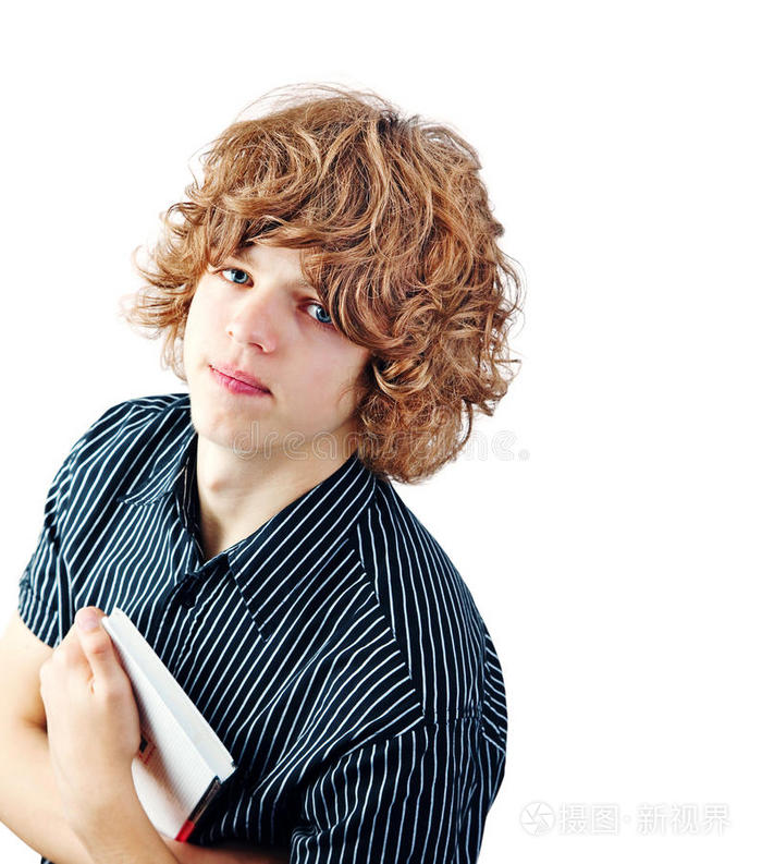 卷发的年轻人照片-正版商用图片0lae9t-摄图新视界