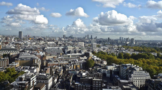 从上面看伦敦城，