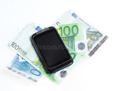 现代移动智能手机与欧元