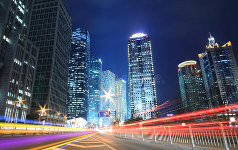 黄昏城市夜景