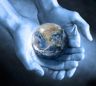 地球手可持续气候照片