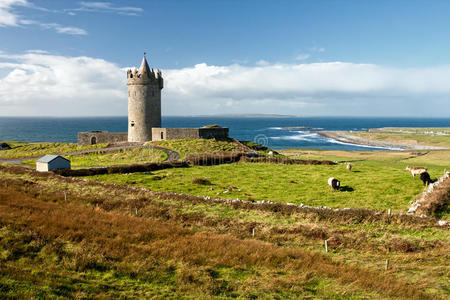 多纳戈尔城堡位于美丽的爱尔兰风景区。