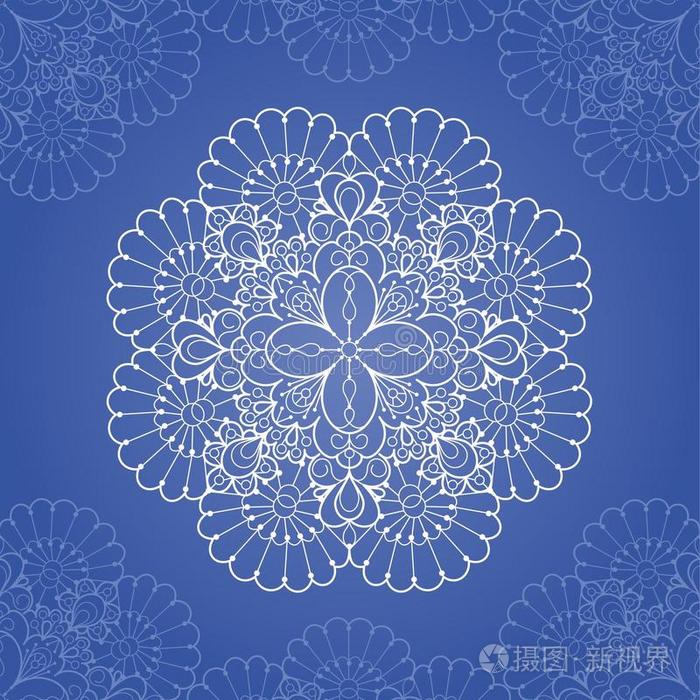 圆形花边装饰图案