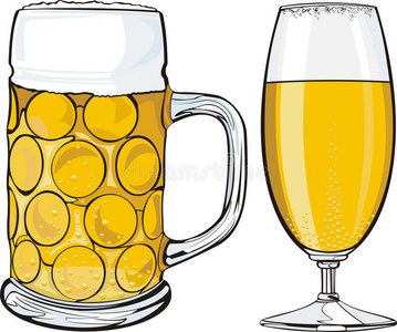 啤酒杯和玻璃杯图片