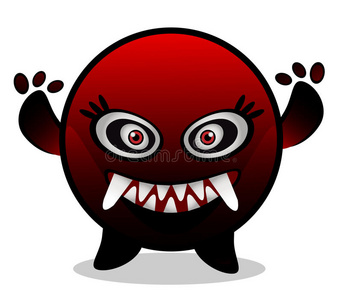 红魔插画-红魔手绘-红魔卡通图-摄图新视界