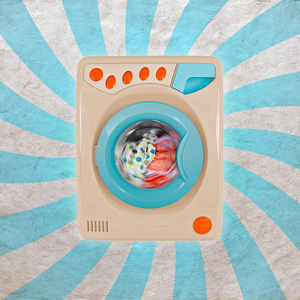 彩色复古洗衣机图片
