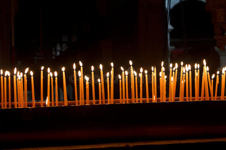 圣墓教堂里的蜡烛
