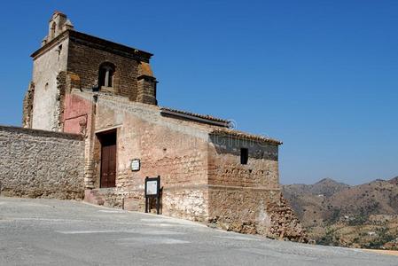 十五世纪的教堂，阿洛拉，安达卢西亚，西班牙。