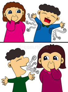 坏呼吸卡通图片