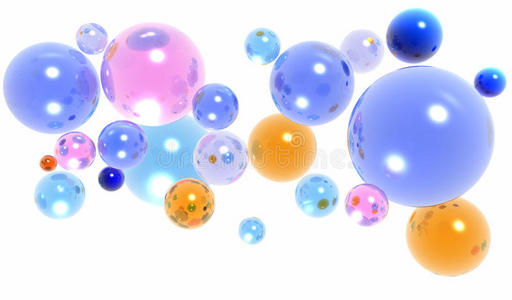三维玻璃球或球体