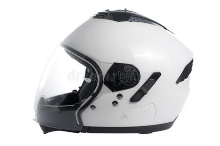 白色摩托车头盔