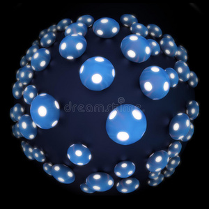 抽象三维发光球体