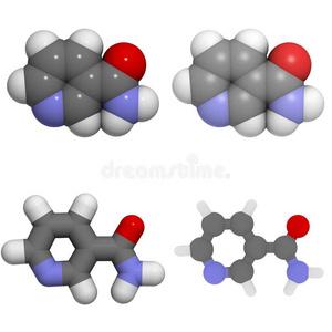 维生素b3(烟酸,烟酰胺)分子照片