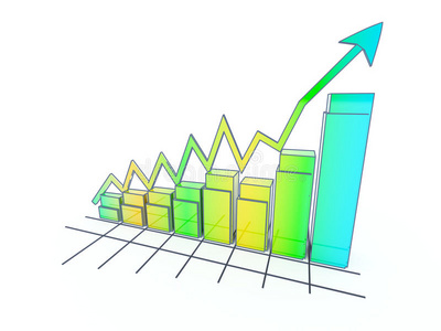 商业和经济的增长.照片