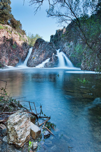 岩石 自然 公园 流动的 美女 环境 风景 运动 级联 瀑布