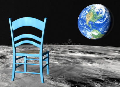 月亮上的椅子图片