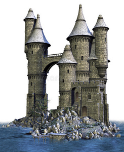 岛上的梦幻城堡图片