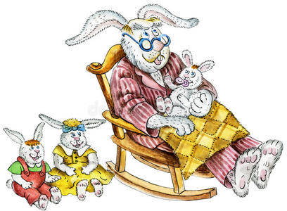 兔子的家人:爷爷和孙子照片