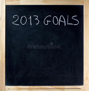 黑板上的2013年目标标题