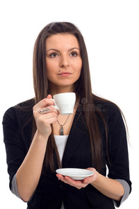 喝咖啡的女人