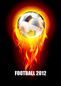 背景是足球和火