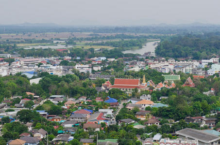 uthaithani省鸟瞰图