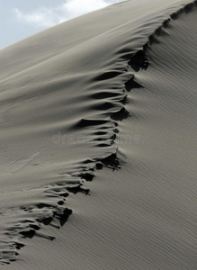 沙漠中沙丘的脊图片
