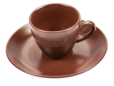茶托上的空咖啡杯