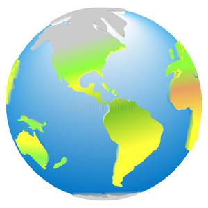 3d全球地球美国图标