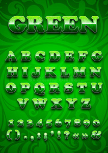绿色字母