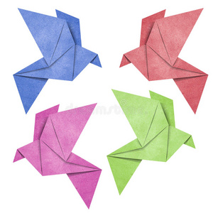 回收纸折纸鸟纸工艺