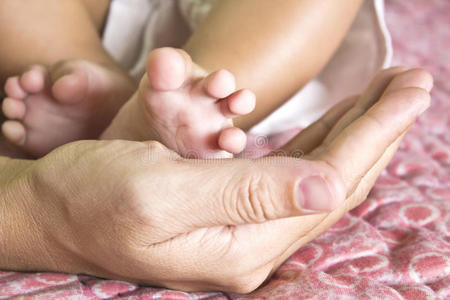 婴儿的脚和手