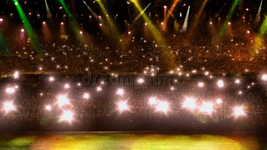 音乐聚光灯音乐会上的聚光灯和闪光灯照片
