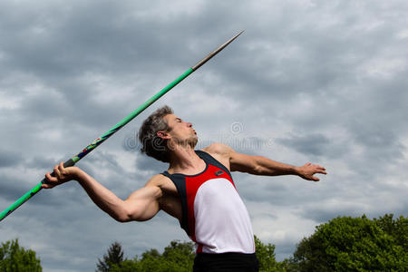 标枪掷标枪奥林匹亚宙斯投掷一道闪电集的投掷运动的符号标枪运动员集
