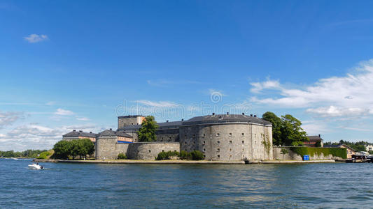 瑞典斯德哥尔摩群岛的沃克斯霍尔姆要塞照片