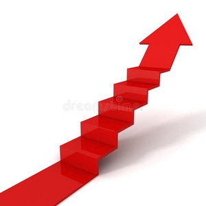 白色上的箭头阶梯成功之路概念照片