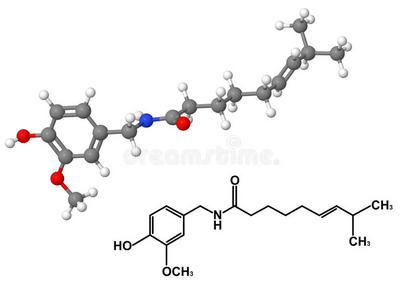 化学式辣椒素分子