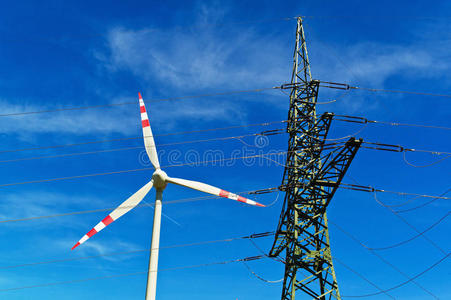 风力发电厂的风力发电机