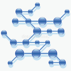 抽象分子的结构。