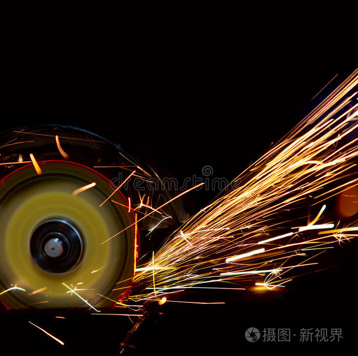 下载小样发票合同问题/举报圆锯火花火花飞溅金属切削砂轮燃烧的火焰