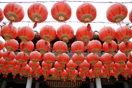 亚洲 艺术 颜色 繁荣 瓷器 节日 新的 屋顶 灯笼 纸张