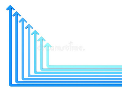 蓝色箭头商业设计背景3d