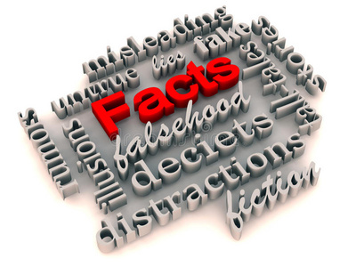 事实的误导性幻想的事实照片