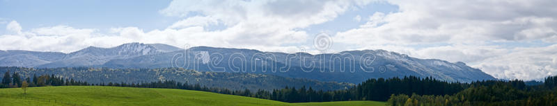 巴伐利亚阿尔卑斯山的绿地和全景