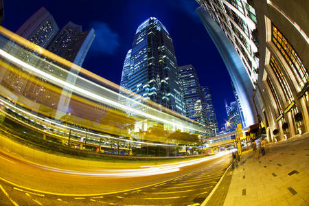 香港市区夜间交通