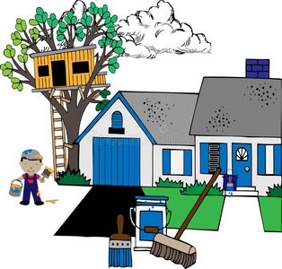 刷房子粉刷房子照片