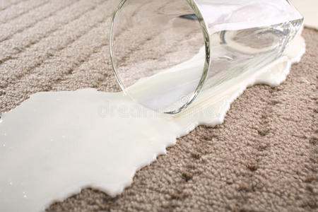 牛奶洒在地毯保险索赔事故上图片