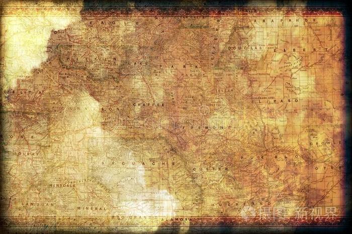 科罗拉多古董地图