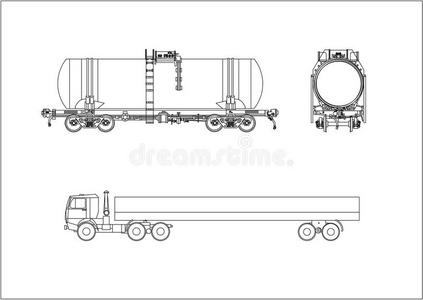 铁路货车和汽车运输工具图片